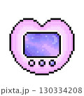 かわいいハートのゲームイラスト　ピンク　ネビュラ 130334208