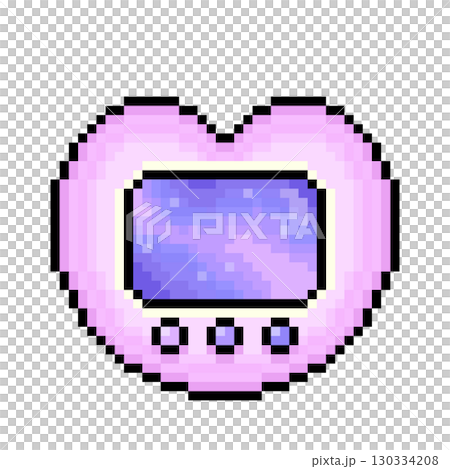 かわいいハートのゲームイラスト　ピンク　ネビュラ 130334208
