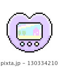 かわいいハートのゲームイラスト　紫 130334210