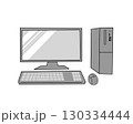 デスクトップPCのイラスト 130334444