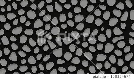 影が作り出すリアルな立体感、洗練されたモノトーンのテクスチャ 130334674
