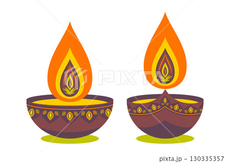 Diwali diya - oil lamp. 130335357