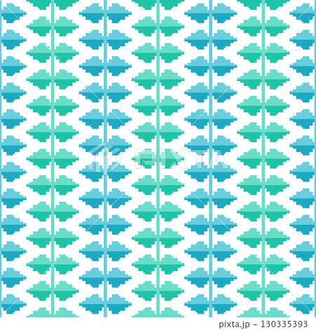 水色の葉っぱのドット絵 130335393