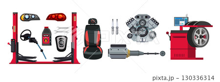 Car spare part, equipment for repair and diagnostic set Car spare part, equipment for repair and diagnostic set 130336314