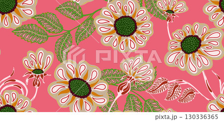 seamless pattern with sunflowers seamless pattern with sunflowers 130336365