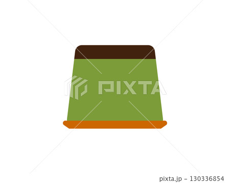 抹茶プリンのアイコンのイラスト 抹茶プリンのアイコンのイラスト 130336854