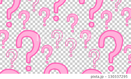 粉紅色可愛手繪問號背景圖 130337295