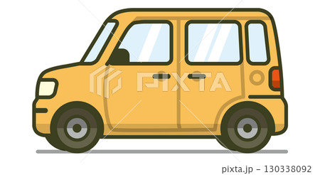真横の軽自動車のイラスト 130338092