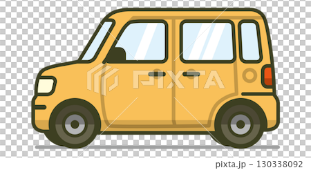 真横の軽自動車のイラスト 130338092