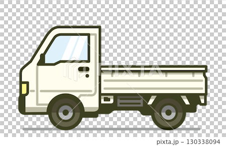 真横の軽トラのイラスト 130338094