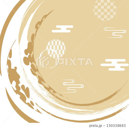 セピアの稲のイラスト背景　お米 130338683