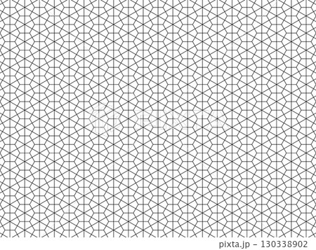 黒色の積石亀甲の背景 130338902