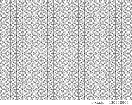 黒色の積石亀甲の背景 130338902