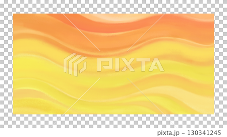 Layered wavy yellow hand-drawn background illustration 130341245