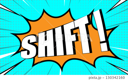 White Shift Text on Blue Background with Triangular Cracks. Motion Design Concept. 130342160