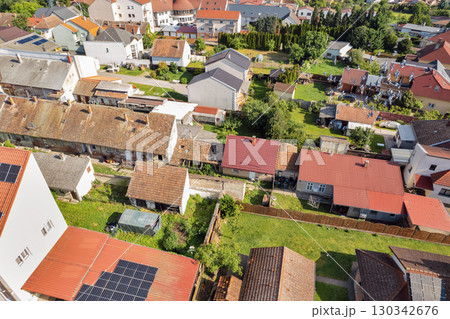 Residential houses with gardens in Nagykanizsa, Hungary. Residential houses with gardens in Nagykanizsa, Hungary. 130342676