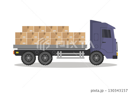 Truck with boxes 130343157