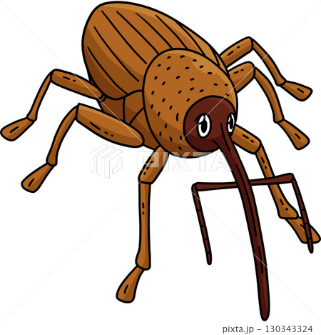 Insect Weevil Animal Cartoon Colored Clipart  130343324