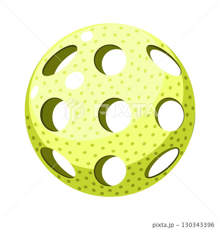 Pickleball ball equipment for game vector illustration	 130343396