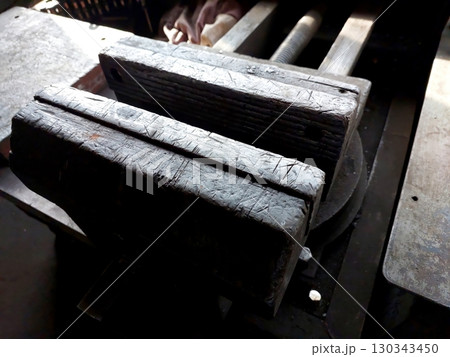 Locksmith Vice on Workbench During Crafting Session in a Workshop 130343450