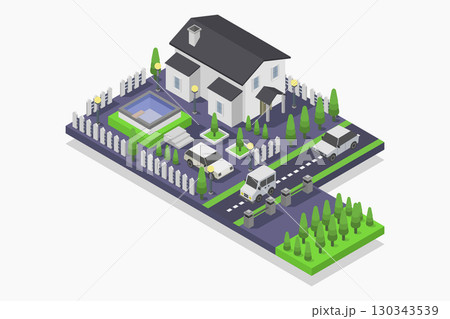 Isometric house 130343539
