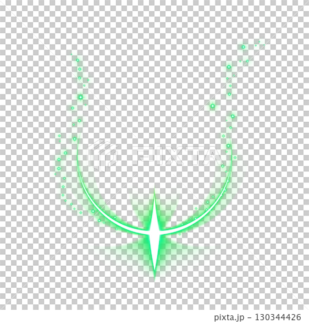 Abstract light and star green symbol transparent background 130344426