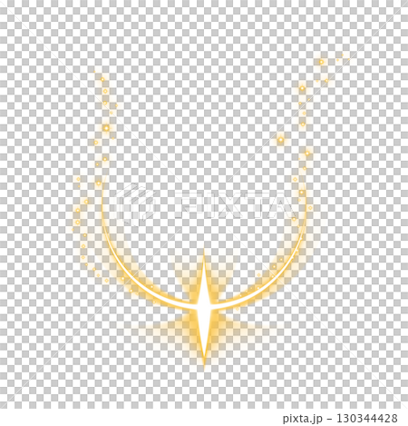 Abstract light and star orange symbol transparent background 130344428