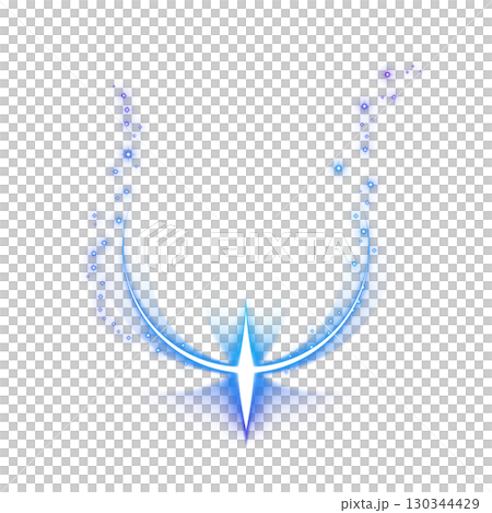 Abstract light and star blue symbol transparent background 130344429