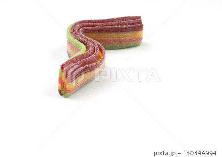 colorful jelly beans isolated on white background. colorful jelly beans isolated on white background. 130344994