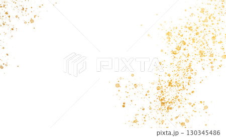 金のスプラッシュ素材（背景透明） 130345486