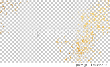 金のスプラッシュ素材（背景透明） 130345486