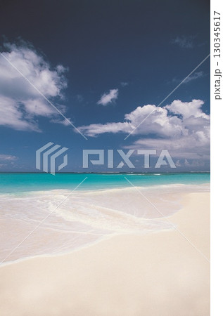 White sandy beach. High quality photo 130345617