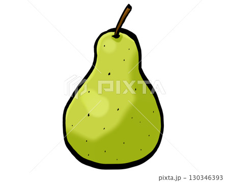 洋梨のイラスト(筆タッチ・秋の果物)シンプル 洋梨のイラスト(筆タッチ・秋の果物)シンプル 130346393