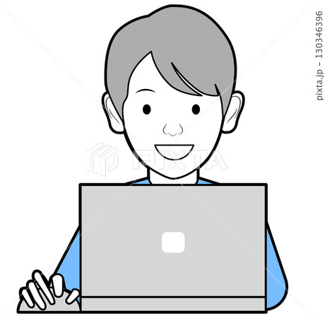 パソコン操作する男性 パソコン操作する男性 130346396