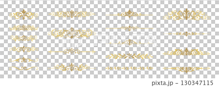 エレガントな装飾罫線セット・フローリッシュデザイン素材集 130347115