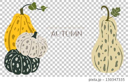 Cute pumpkin frame 130347335