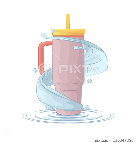 Illustration of Water Bottle 130347356