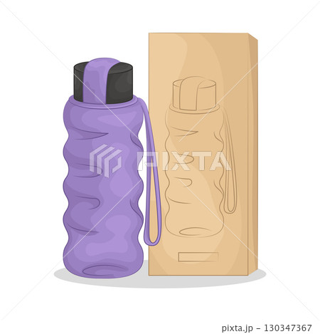 Illustration of Water Bottle Illustration of Water Bottle 130347367
