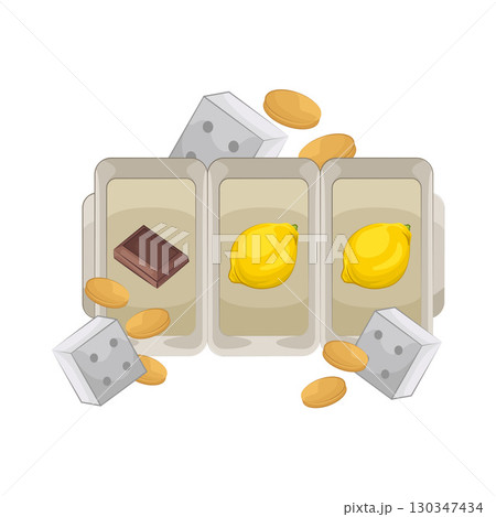 Illustration of Slot Machine Illustration of Slot Machine 130347434