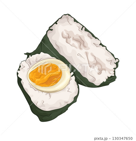 Illustration of Egg Onigiri Illustration of Egg Onigiri 130347650