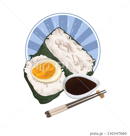 Illustration of Egg Onigiri  130347660