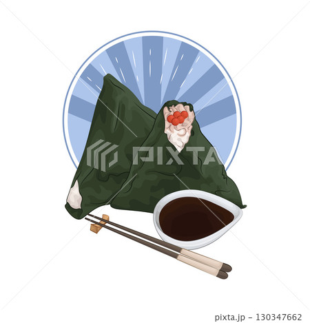 Illustration of Salmon Roe Onigiri Illustration of Salmon Roe Onigiri 130347662