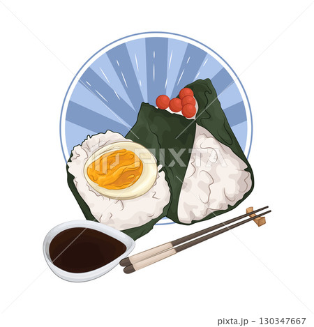 Illustration of Onigiri Illustration of Onigiri 130347667