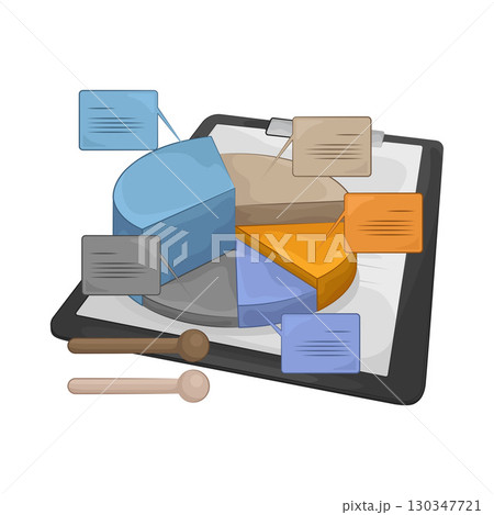 Illustration of Pie Chart 130347721