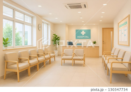 新規オープンのお洒落な病院待合室イメージ受付 広告向き 新規オープンのお洒落な病院待合室イメージ受付 広告向き 130347734