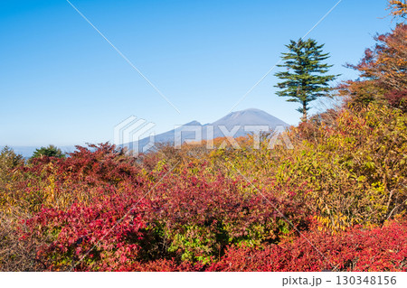 旧碓氷峠見晴台(秋):浅間山を望む 旧碓氷峠見晴台(秋):浅間山を望む 130348156