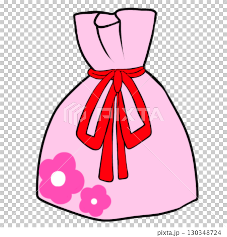 Drawstring bag, pink, simple 130348724