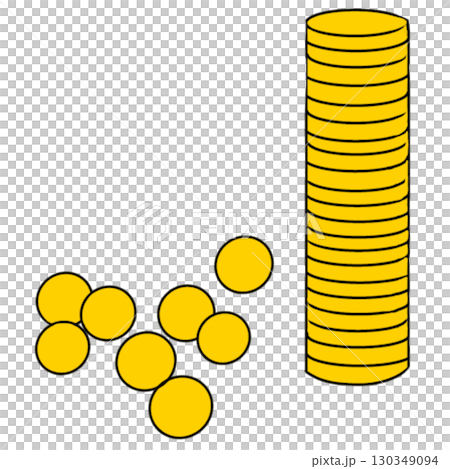 積まれたコイン お金 コイン シンプル 積まれたコイン お金 コイン シンプル 130349094