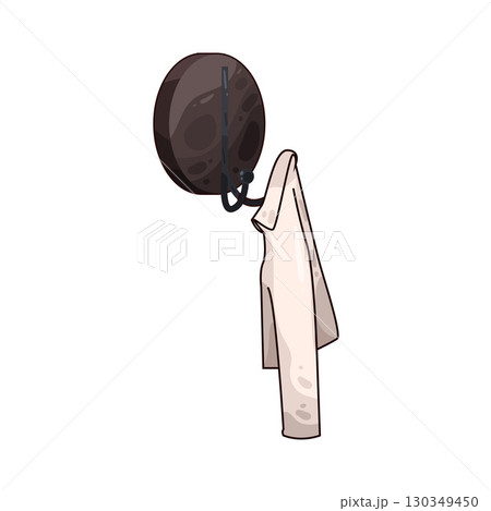 illustration of shirt hanging on hook illustration of shirt hanging on hook 130349450
