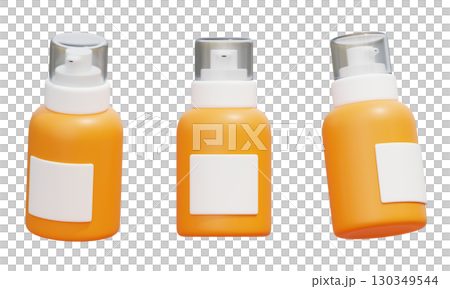 Cosmetic Bottle Packaging 3D Icon Graphic 130349544